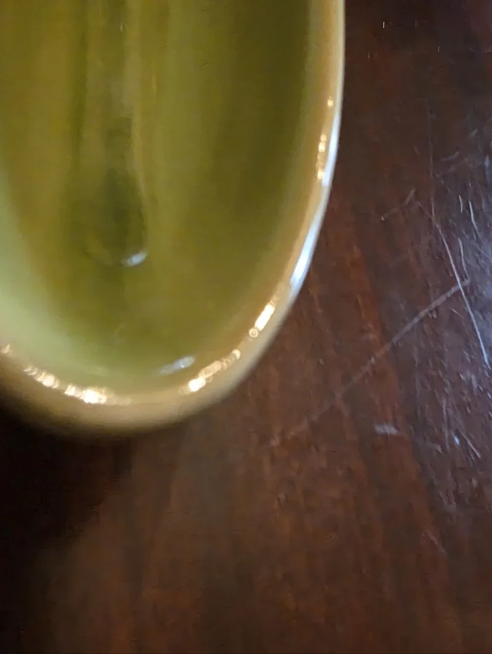 Long Green Ceramic Olive Or Condiment Dish